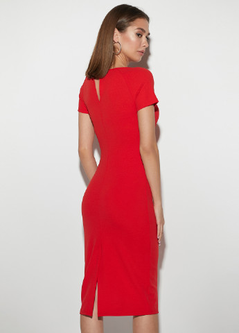 Красное коктейльное платье миди Karree