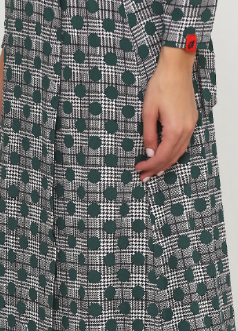 Зеленое кэжуал платье на запах Andre Tan с геометрическим узором