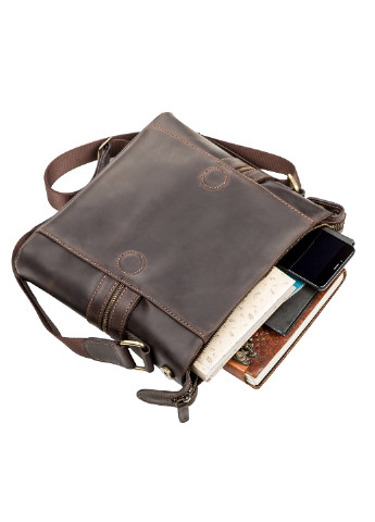 Мужская кожаная сумка 25х28х6 см Shvigel (252129810)