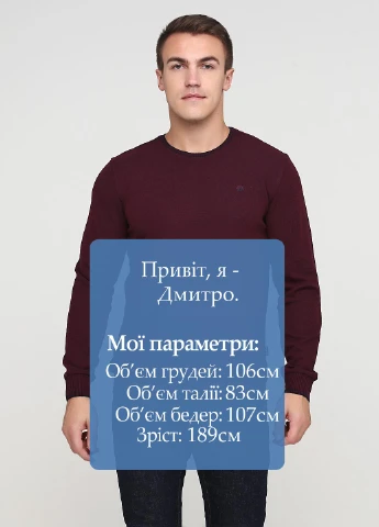 Темно-бордовый демисезонный кэжуал лонгслив Trendy однотонный