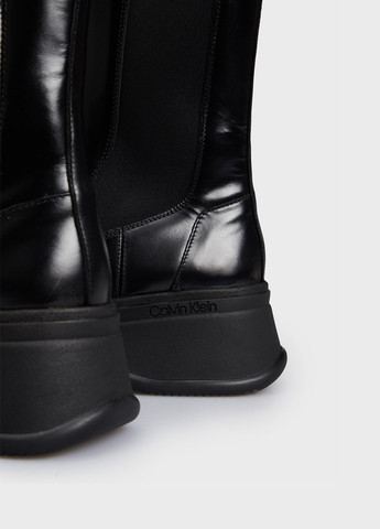 Черные зимние полусапоги Calvin Klein