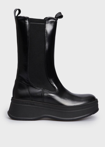 Черные зимние полусапоги Calvin Klein