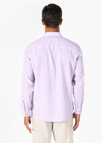 Лиловая кэжуал рубашка меланж Colin's