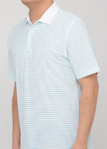 Бирюзовая футболка-поло для мужчин Greg Norman в полоску