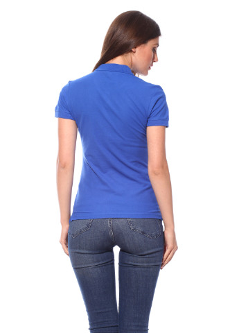 Синяя женская футболка-поло Sol's однотонная