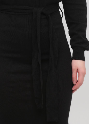 Черное кэжуал платье платье-свитер Lost Ink однотонное