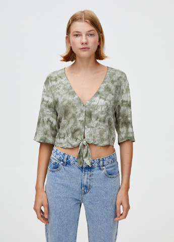Зелена блуза Pull & Bear