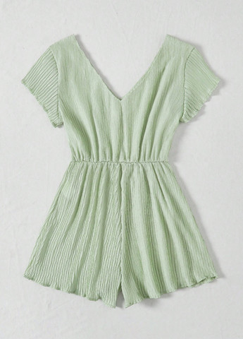 Комбинезон SHEIN однотонный мятный кэжуал полиэстер