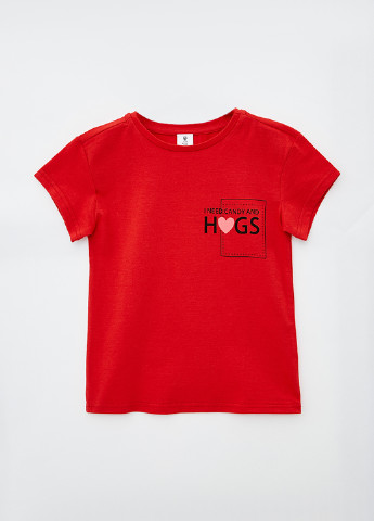 Червона літня футболка Роза