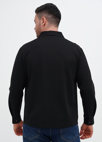 Черная кэжуал рубашка однотонная Trend Collection