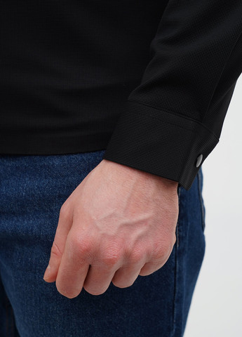 Черная кэжуал рубашка однотонная Trend Collection