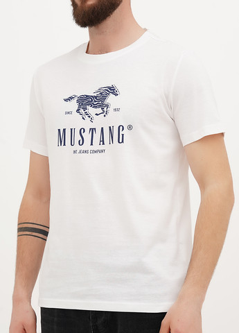 Біла футболка Mustang