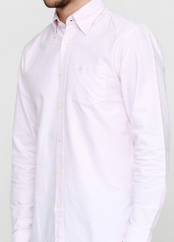 Светло-розовая кэжуал рубашка однотонная United Colors of Benetton с длинным рукавом