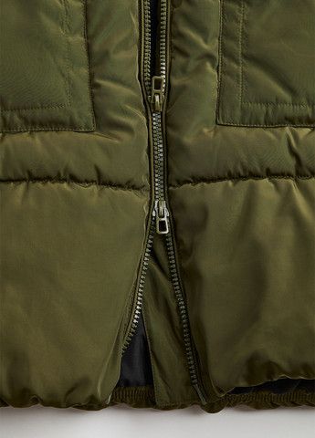 Оливкова (хакі) демісезонна куртка продовжена вільного крою H&M