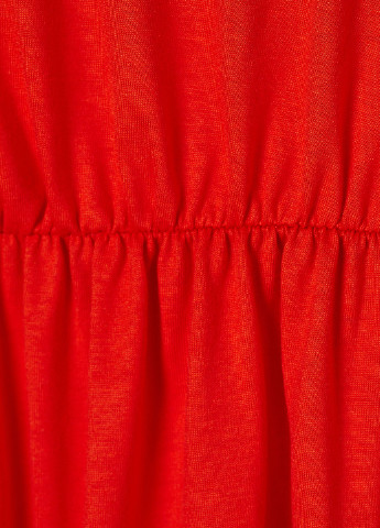 Червона кежуал сукня кльош, з відкритими плечима H&M однотонна
