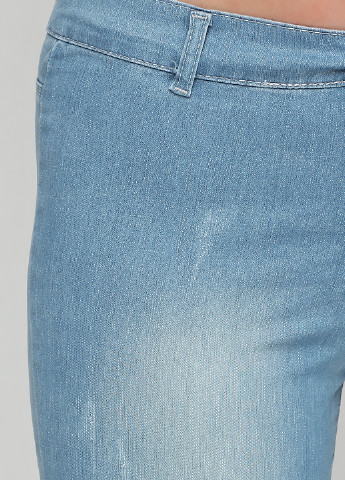 Голубые демисезонные скинни джинсы MEVZU