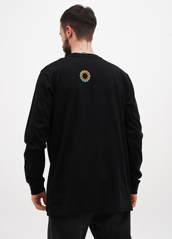 Черный демисезонный кэжуал лонгслив AS Colour с рисунком