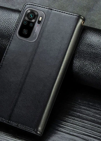 Шкіряний чохол книжка Gallant (PU) для Xiaomi Redmi Note 10 / Note 10s Чорний (is_00000043340_5) Getman (237824391)