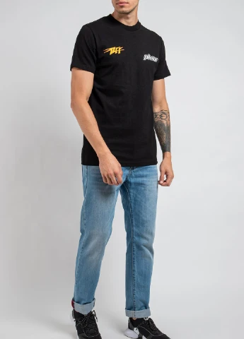 Чорна чорна футболка з принтом Off-White
