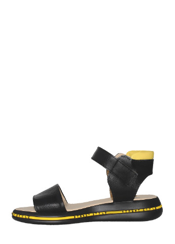 Черные босоножки r350 черный-жёлтый Eleni