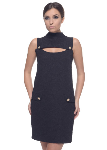 Черное кэжуал платье Arefeva однотонное