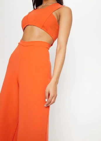 Комбінезон PrettyLittleThing комбінезон-брюки однотонний помаранчевий кежуал поліестер