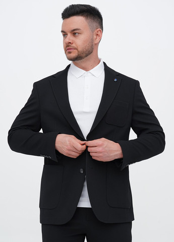 Чорний демісезонний костюм (піджак, штани) брючний Trend Collection