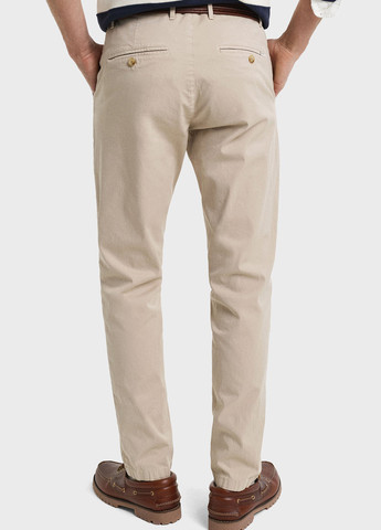 Бежевые кэжуал демисезонные зауженные брюки Gant