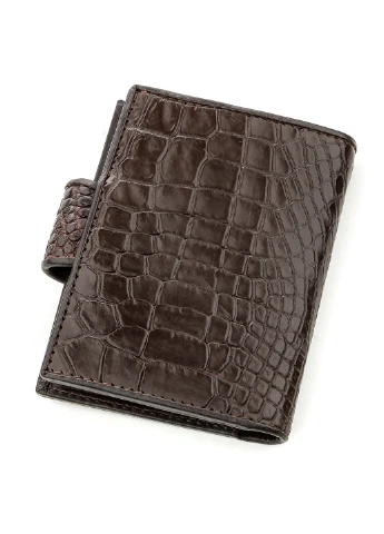 Мужская кожаная визитница 10,5х8х0,5 см Crocodile leather (253173906)
