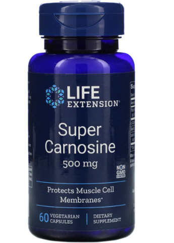 Супер Карнозин, Super Carnosine,, 500 мг, 60 вегетарианских капсул Life Extension (228291880)