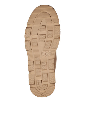Осенние ботинки UGG с логотипом из натурального нубука, тканевые