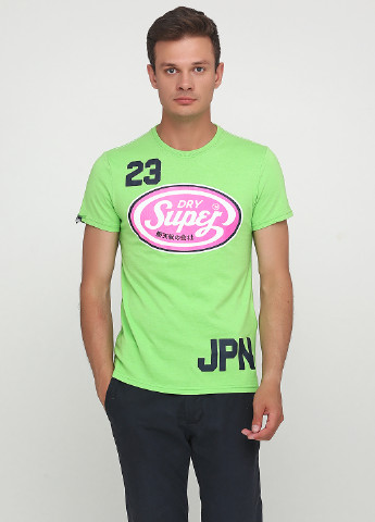 Салатова футболка Superdry