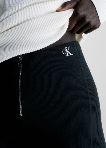 Черные демисезонные леггинсы Calvin Klein Jeans