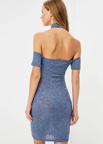 Синее коктейльное платье Gepur