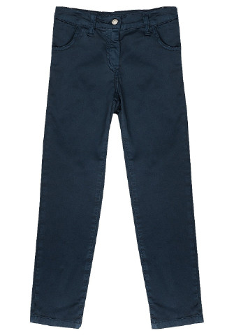Темно-синие кэжуал демисезонные со средней талией брюки Byblos