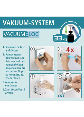 Полотенцедержатель Wenko vacuum-loc® uno quadro (254433128)