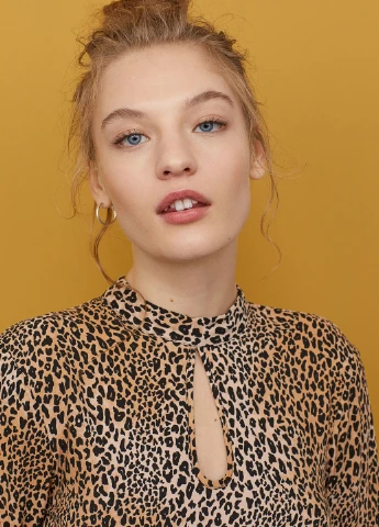 Коричнева кежуал сукня а-силует H&M леопардовий