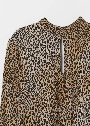 Коричнева кежуал сукня а-силует H&M леопардовий