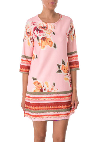 Розовое кэжуал платье Miss Miss с цветочным принтом