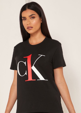 Чорна всесезон піжама (футболка, штани) футболка + штани Calvin Klein
