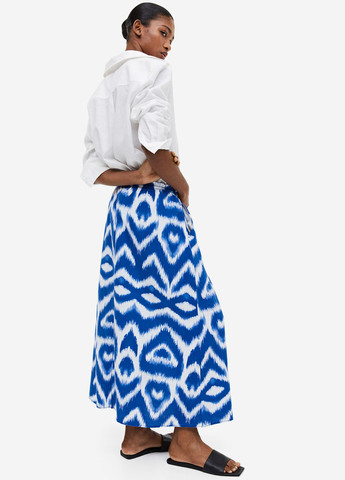 Разноцветная кэжуал с рисунком юбка H&M