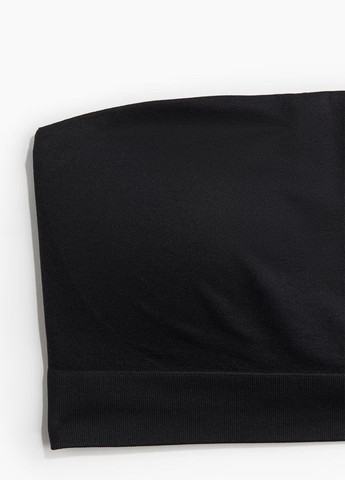 Чорний топ бюстгальтер H&M без кісточок поліамід