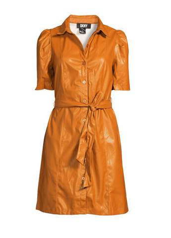 Помаранчева кежуал сукня сукня-сорочка DKNY однотонна