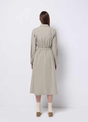 Серо-зеленое кэжуал платье Colin's однотонное