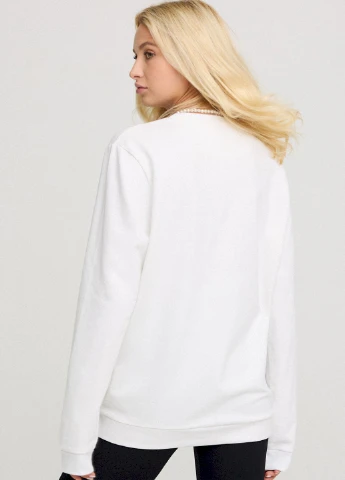 Белый світшот жіночий oversize /no flis/ YAPPI (254658598)