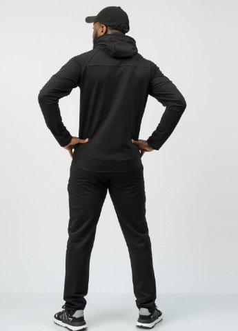 Черный демисезонный костюм (толстовка, брюки) брючный SA-sport