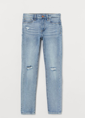 Голубые демисезонные джинсы superstretch skinny fit H&M