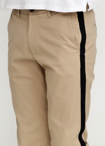 Бежевые кэжуал демисезонные прямые брюки Gap