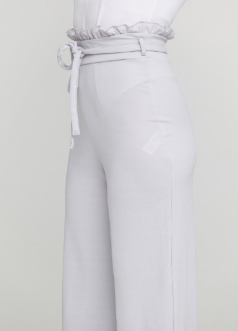 Светло-серые кэжуал демисезонные прямые брюки Boohoo Boutique