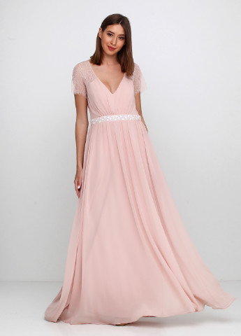 Рожева вечірня сукня в стилі армпір Asos однотонна